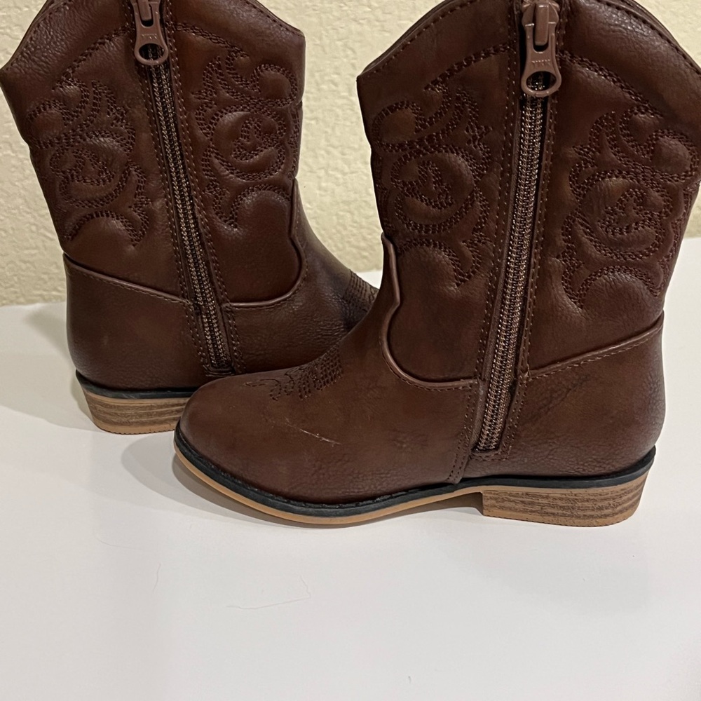Cat & Jack Brown Embroidered Boots - Picture 3 of 4